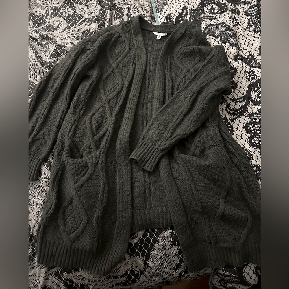 Long thick cardigan